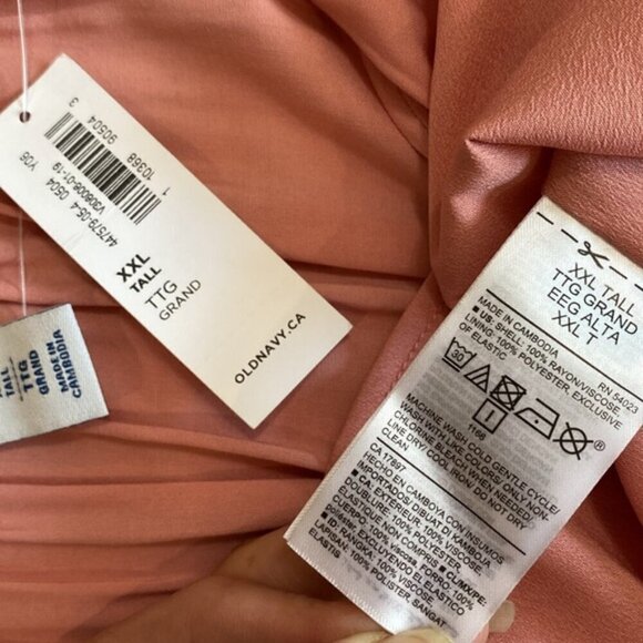 OLD NAVY Waist-Defined Crinkle-Chiffon Ruffle-Sleeve Dress  XXL tall - Picture 13 of 14